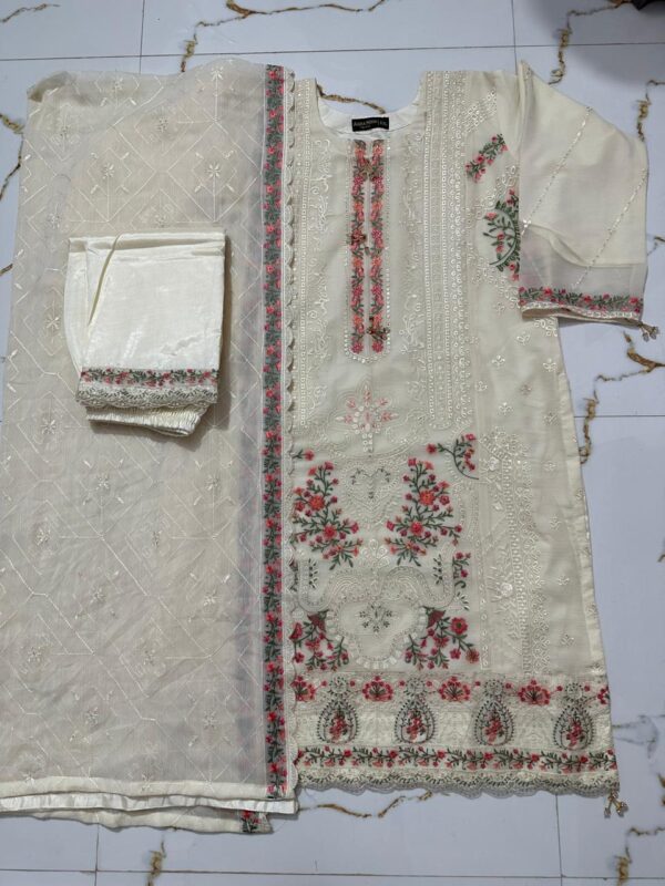 Gorgeous Ready-made Embroidery three piece Glitter Sequin Work