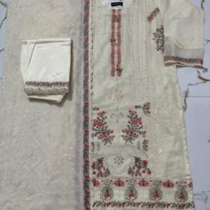 Georgette Embroidery New Stylish Party Shalwer Kameez 4 pcs for Women